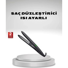 DS LLC Isı Ayarlı Saç Düzleştirici Titanyum Seramik Plaka, Dijital Ekran