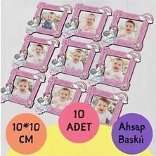 Wonder Like Wonder Doğum Günü Magneti Modern Tema 10 Adet 10x10 cm Ahşap Baskılı Renkli Şekil