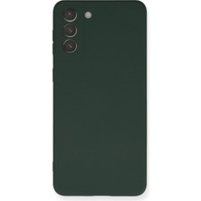 Elma Shop Galaxy S21 Plus Kılıf Nano Içi Kadife - Koyu Yeşil
