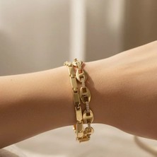 Xuping Jewelry Stil Incisi/xupıng Jewelry Ikili Badem Dikdörtgen Bileklik