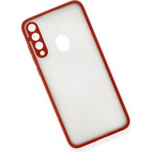 DS LLC Ieg™  Huawei Y6P Kılıf Montreal Silikon Kapak - Kırmızı