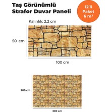 KnB Duvar Paneli ve Söve Buztaş Görünümlü  Strafor Duvar Paneli (12'li Paket)