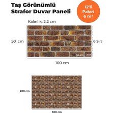 KnB Duvar Paneli ve Söve Taş Görünümlü Strafor Duvar Paneli (12'li Paket)