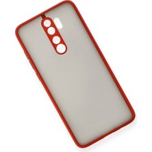 DS LLC Ieg™  Xiaomi Redmi Note 8 Pro Kılıf Montreal Silikon Kapak - Kırmızı