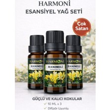 Harmoni Hanımeli Esansiyel Uçucu Koku 3x10ML Difüzör Esansı Buhurdanlık Yağı ve Oda Kokusu