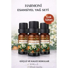 Harmoni Portakal Çiçeği Esansiyel Uçucu Koku 3x10ML Difüzör Esansı Buhurdanlık Yağı ve Oda Kokusu