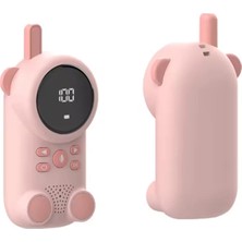 DS LLC Çocuklar Için Kamp Yürüyüş El Telsizi Şarj Edılebılır 3km Menzil Pembe