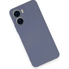 DS LLC Ieg™  Vivo Y16 Kılıf Nano Içi Kadife Silikon - Gri