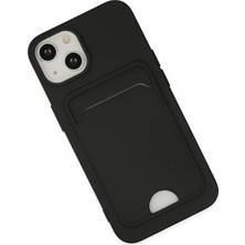 DS LLC Ieg™  Iphone 14 Plus Kılıf Kelvin Kartvizitli Silikon - Siyah