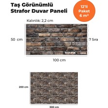 KnB Duvar Paneli ve Söve Taş Görünümlü Strafor Duvar Paneli (12'li Paket)