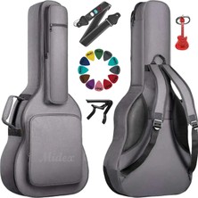 Midex CSA-90PAK Case Klasik Gitar Soft Case Gigbag Kalın Çanta Kılıf (Full Set)