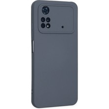 DS LLC Ieg™  Xiaomi Poco M4 Pro 4g Kılıf Nano Içi Kadife Silikon - Gri
