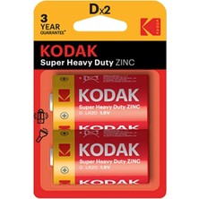 DS LLC Kodak 2 Adet Çinko Karbon Blister Büyük Pil