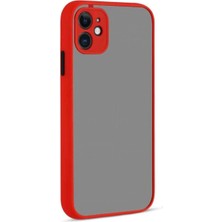 DS LLC Ieg™  Iphone 12 Kılıf Montreal Silikon Kapak - Kırmızı