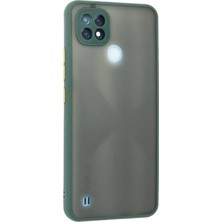 DS LLC Ieg™  Realme C21 Kılıf Montreal Silikon Kapak - Yeşil