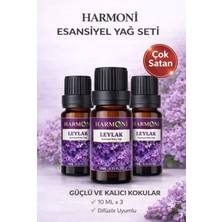Harmoni Leylak Çiçeği Esansiyel Uçucu Koku 3X10ML Difüzör Esansı Buhurdanlık Yağı ve Oda Kokusu