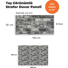 KnB Duvar Paneli ve Söve K&B Tuğla Görünümlü  Strafor Duvar Paneli Tuğla-605 (12'li Paket)