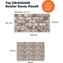 KnB Duvar Paneli ve Söve Tuğla Görünümlü  Strafor Duvar Paneli (12'li Paket)
