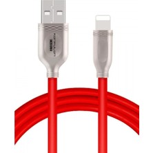 DS LLC S48 Lightning Kablo Iphone Uyumlu 1m 3A - Kırmızı