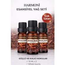 Harmoni Sandal Ağacı Esansiyel Uçucu Koku 3x10ML Difüzör Esansı Buhurdanlık Yağı ve Oda Kokusu