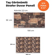 KnB Duvar Paneli ve Söve Buztaş Görünümlü  Strafor Duvar Paneli (12'li Paket)