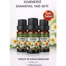 Harmoni Nergis Çiçeği Esansiyel Uçucu Koku 3X10ML Difüzör Esansı Buhurdanlık Yağı ve Oda Kokusu