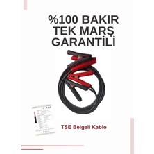 Saf Bakır (Belgeli) Akü Takviye Kablosu-2,6m