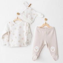 Butik Mey Ithalat® AC26158 3lü Takım Ekru