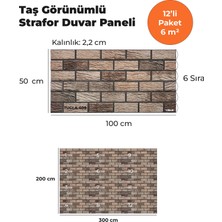 KnB Duvar Paneli ve Söve Tuğla Görünümlü  Strafor Duvar Paneli (12'li Paket)
