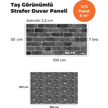 KnB Duvar Paneli ve Söve Taş Görünümlü Strafor Duvar Paneli (12'li Paket)
