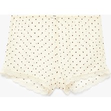 Koton Puantiye Desenli Dantelli Mini Şort Pijama Altı