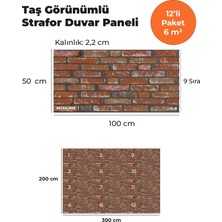 KnB Duvar Paneli ve Söve Incetaş Görünümlü  Strafor Duvar Paneli (12'li Paket)