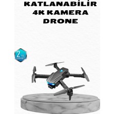 DS LLC 4K Kamera Özellikli Katlanabilir Drone Wi-Fi ve Yükseklik Sabitlemeli