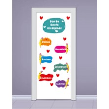 heptex Okula Hoşgeldin Kapı Süsleme Stickerları