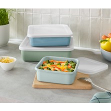 Tchibo Emaye Fırın Kabı, Kare, 3'lü