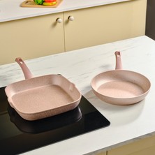 Karaca Biogranit İndüksiyon Uyumlu Rosegold Tava Seti