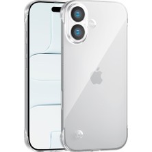 Vissona iPhone 16 Plus Uyumlu Kamera Korumalı Yanları Açık Sararmaz Sert Mika Şeffaf Kılıf