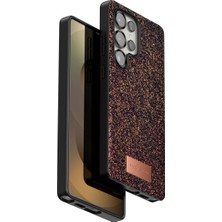 Elma Shop Onegif Galaxy S25 Ultra Bright Simli Kapak - Derin Mor