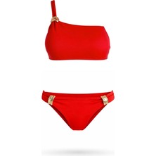 Sailor Moda Tek Omuz Özel Tasarım Bikini Takım