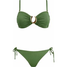 Sailor Moda Straplez Aksesuarlı Askılı Bikini Takım