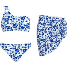 Sailor Moda Tek Omuz Halkalı Bikini Takım