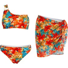 Sailor Moda Tek Omuz Halkalı Bikini Takım