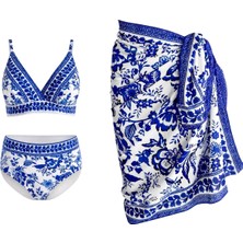 Sailor Moda V Yaka Pareolu Bikini Takım