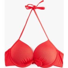 Koton Kalp Yaka Fiyonklu Push-Up Bikini Üstü