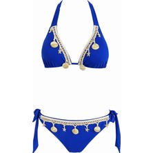 Sailor Moda Üçgen Deniz Yıldızlı Aksesuarlı Bikini Takım