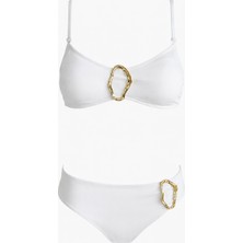 Sailor Moda Straplez Oval Aksesuarlı Kadın Bikini Takım