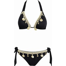 Sailor Moda Üçgen Deniz Yıldızlı Aksesuarlı Bikini Takım
