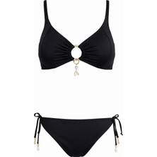 Sailor Moda Straplez Deniz Kabuğu Halkalı Kadın Bikini Takım