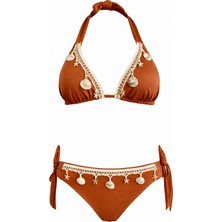 Sailor Moda Üçgen Deniz Yıldızlı Aksesuarlı Bikini Takım