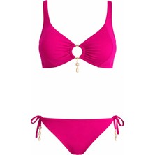 Sailor Moda Straplez Deniz Kabuğu Halkalı Kadın Bikini Takım